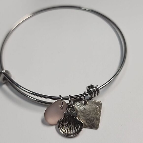 Silver Beach Lover Adjustable Charm Bracelet - Picture 2 of 2